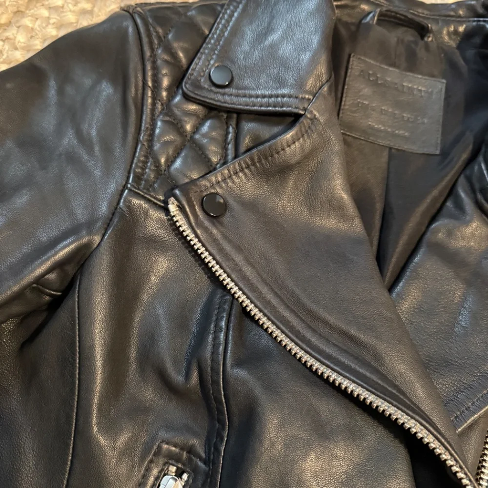 All Saints Conroy Leather Jacket XS /2 Brand new - Picture 7 of 13